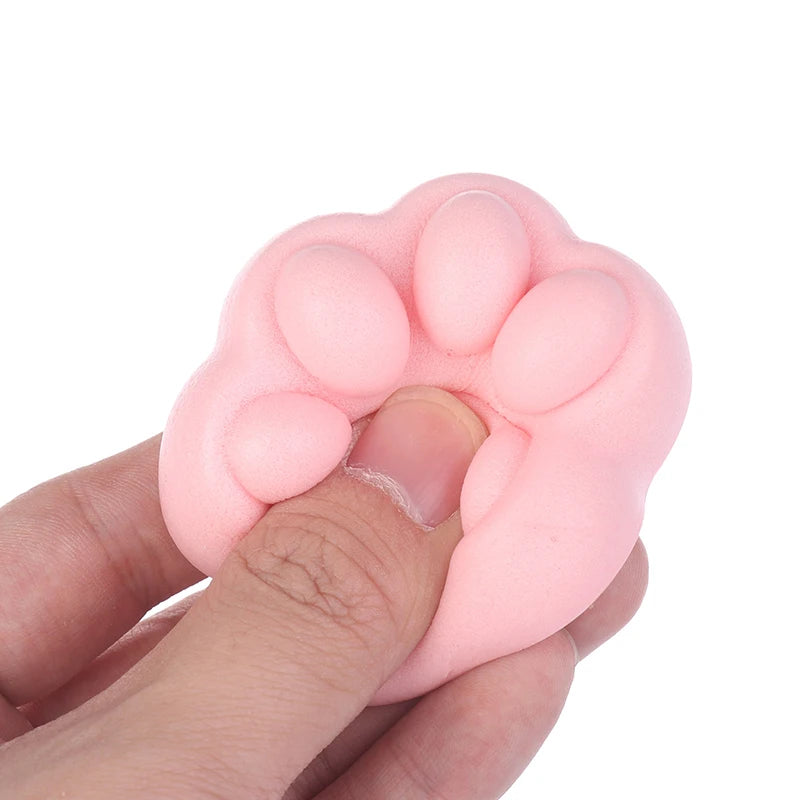 1Pcs Cute Pink Small Cat Paw Slow Rebound Fidget Toy Cat Foot Wet Soft Finger Pinch Decompression Squishy Toy Release Toys