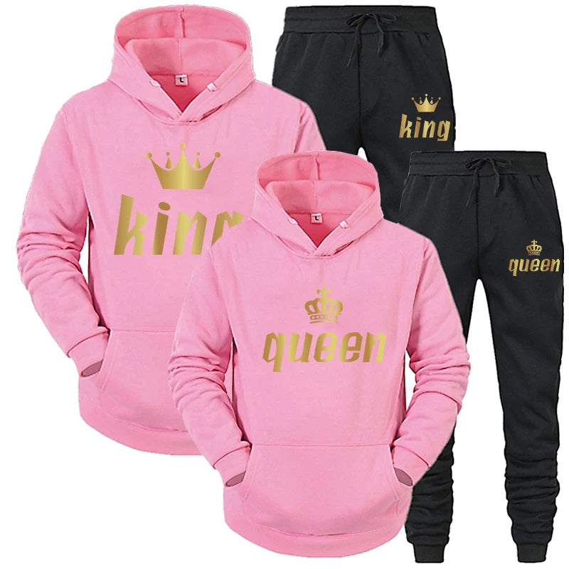 Unisex Hooded Suit Autumn And Winter Hoodie + Pants 2piece Suit Men's And Women's Sportswear Casual Suits