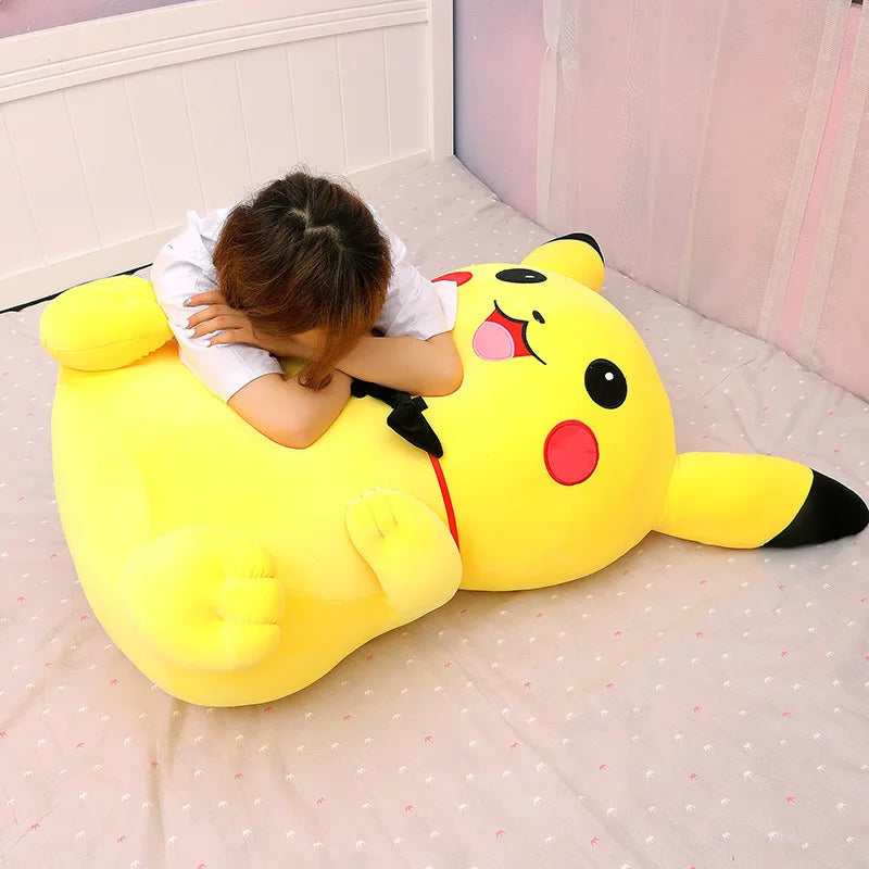 40-120cm Large Pokemon Plush Toys Pikachu Laugh Kawaii Anime Plushie Dolls Pokémon Soft Stuffed Giant Pillows Gifts for Children