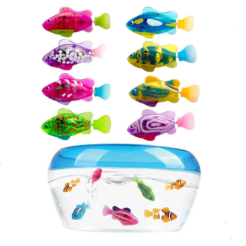 Electronic Pet Fish Bath Toys for Children Kids Bathtub Battery Powered Swim Fishing Tank Decoration