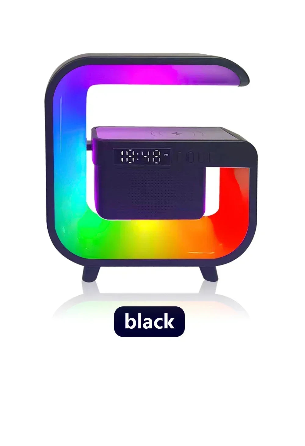 Wireless Charger Stand Bluetooth 5.0 Speaker FM TF RGB Night Light Fast Charging Station