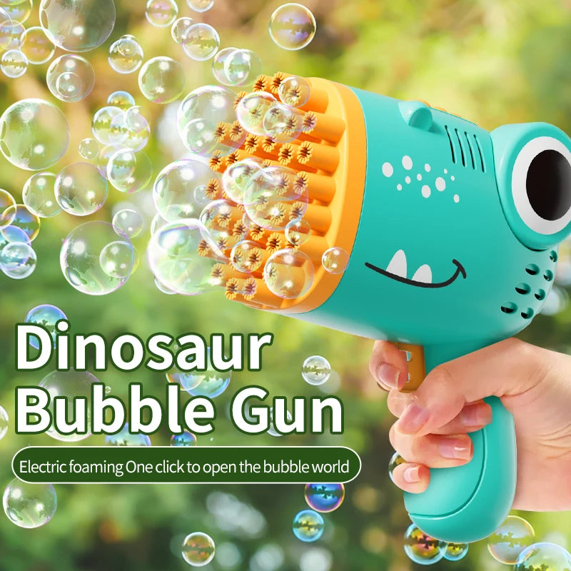 Dinosaur Bubble Gun Handheld Fully Automatic Bubble Machine Without Battery And Bubble Water For Kids Gift