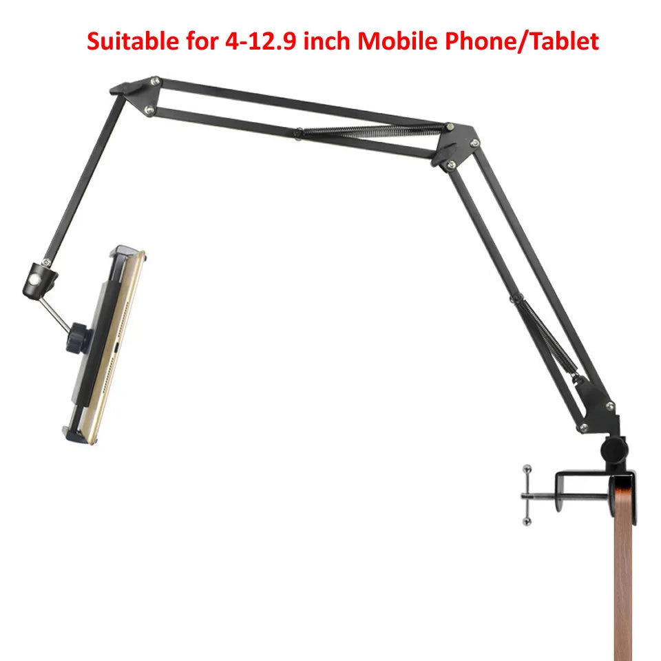 360Degree Long Arm Tablet Holder Stand for 4 to 11inch Tablet Smartphone Bed Desktop Lazy Holder Bracket Support for iPad