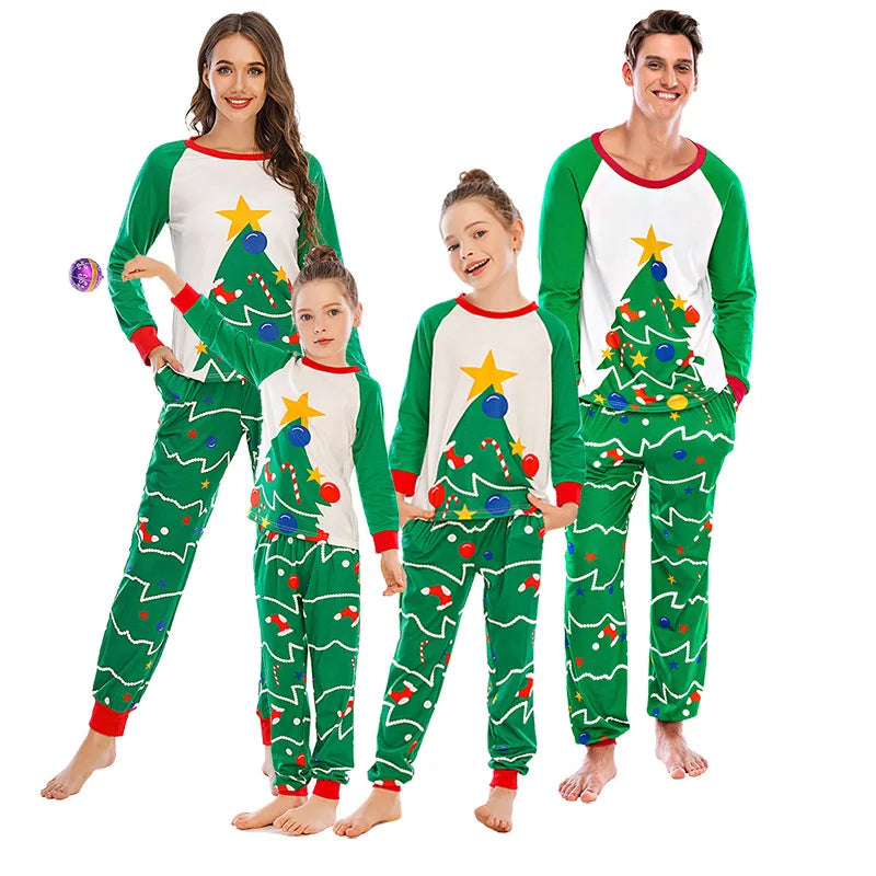 Christmas Pajamas Sets Children's Sleepwear Mother Father Kids Family Look Couples Pajamas