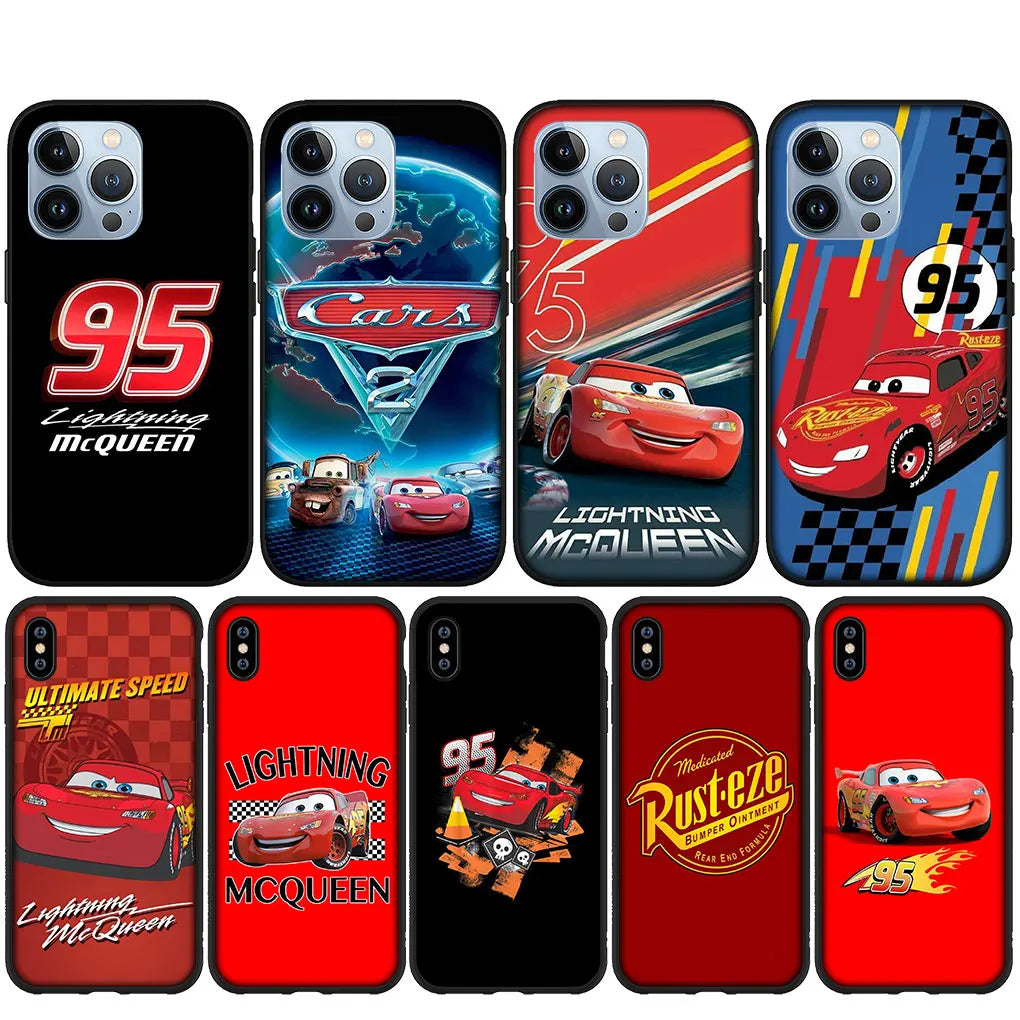 Phone Cover Case for Lightning McQueen Soft Casing for iPhone 16 15 14 Plus 13 12 Mini 11 Pro Max XS X XR