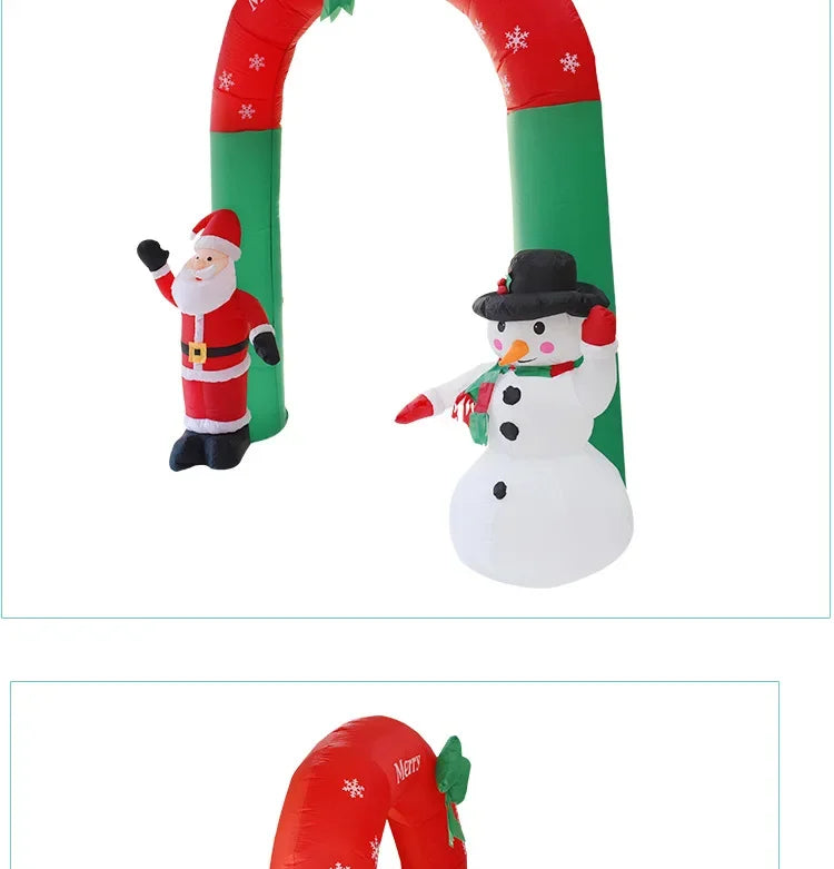 Christmas yard decoration props inflatable Christmas arch Santa Claus snowman inflatable air model