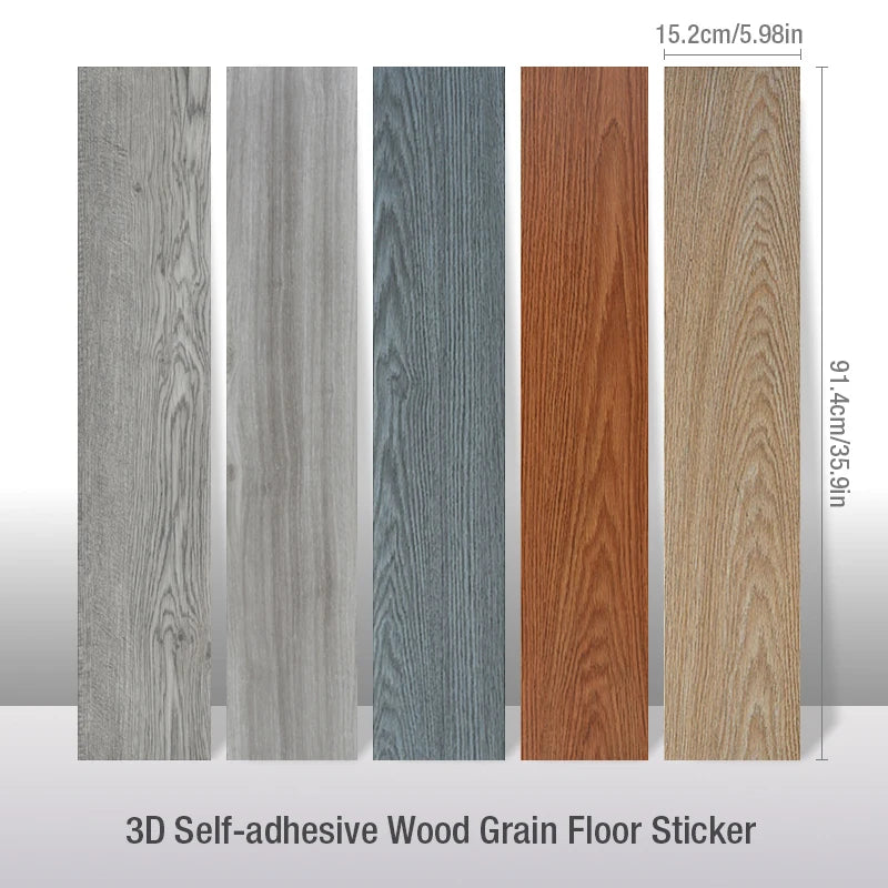 Wood Grain Floor Sticker XPE Foam 3d Wall Sticker Waterproof Self-adhesive for Living room