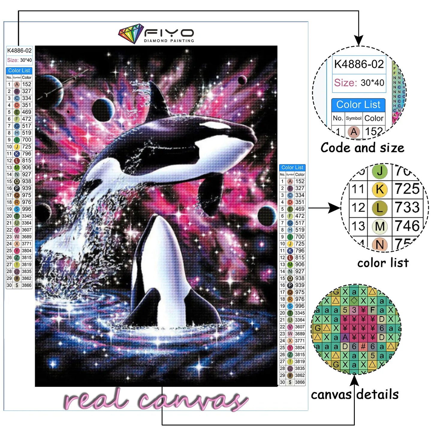 Diamond Painting Animal Dolphin Picture Diamond Mosaic Universe 5D DIY Embroidery Art Cross Stitch Kit Home Decor