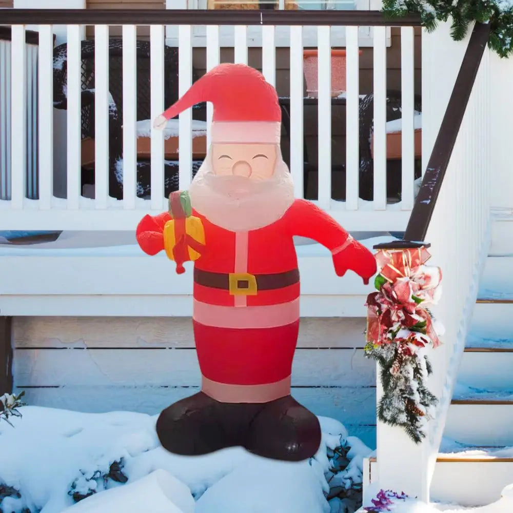 Inflatable Santa 4.92ft LED Lighted Christmas Santa Claus Decorations