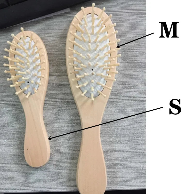 1PC  Wood Comb Professional Healthy Paddle Cushion Hair Loss Massage Brush Hairbrush Comb Scalp Hair Care Healthy bamboo comb