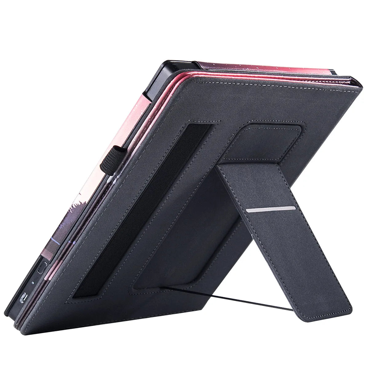 Stand Case for Kobo Elipsa/All-New Kobo Elipsa 2E - Premium PU Leather Sleeve Cover with Hand Strap and Auto Sleep/Wake