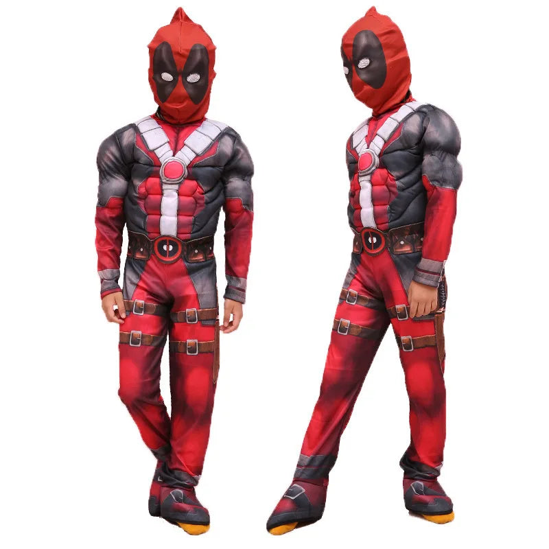 Deadpool Costume Men Women Kids Cosplay Mask Suit Jumpsuit Backpack