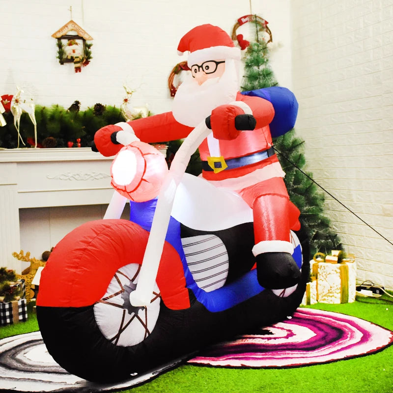 Christmas Decorations 1.8m Motorcycle Santa Claus Christmas inflatable