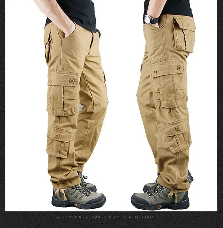 Cargo Pants for Men Loose Army Tactical Pants Multi-pocket Trousers