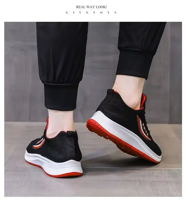 Men's Sneakers Outdoor Sports Comfortable Knitting Mesh Breathable Running Casual Men Sport Shoes