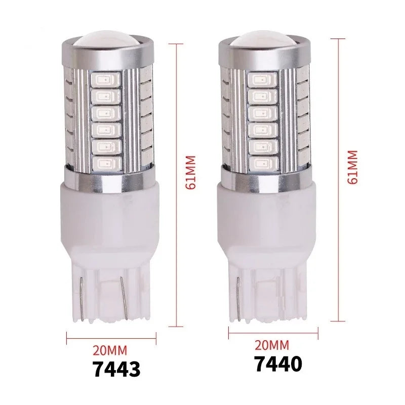 2/4/8pcs PY21W Ba15s 1156 Bay15d 1157 LED Bulb Turn Signal Lights DRL Fog Tail Brake Reverse Parking Lamps 12V 33SMD 7000K White