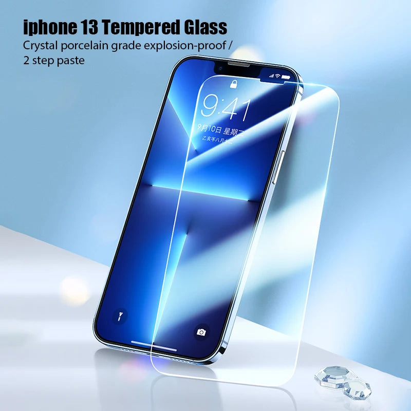 4PCS Screen Protector for iPhone 14 11 12 SE 2020 XR X XS Max Tempered Glass for iPhone 13 Pro Max Mini 11 7 8 6 6S Plus Glass