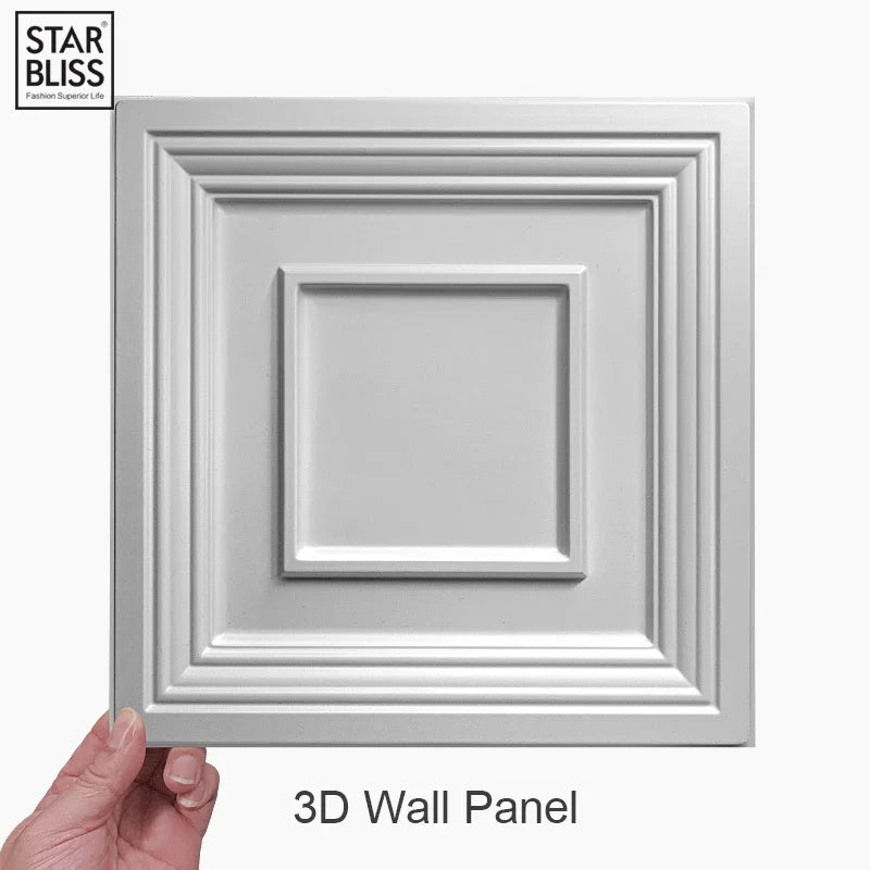 30cm house wall renovation geometric 3D wall panel non-self-adhesive 3D wall sticker art tile 3d wallpaper room bathroom ceiling