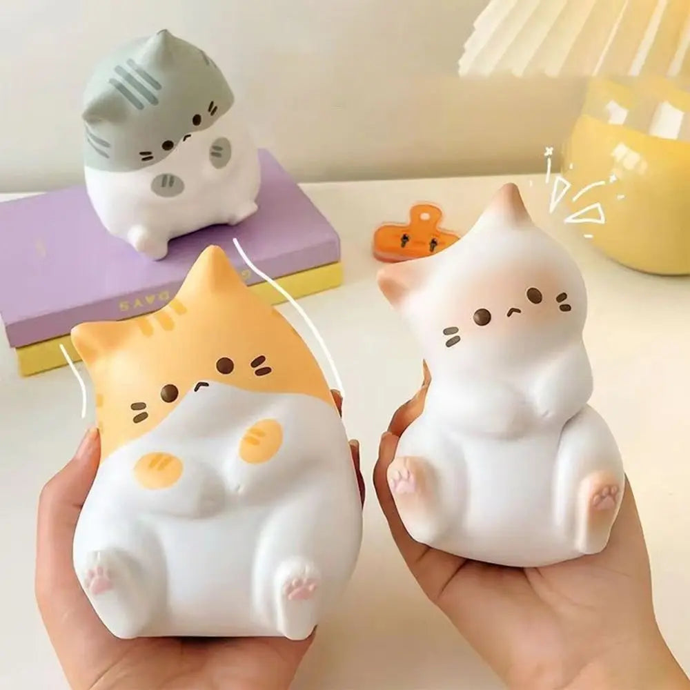 Kawaii Cartoon Cat Squeeze Toys Plushie Stress Release Decompression Doll Slow Rebound Cute Release Anxiety Toy