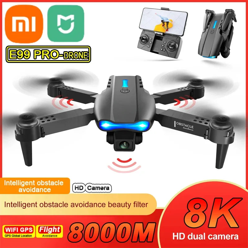 Xiaomi Mijia E99 Pro Drone HD 8k Dual-Camera High Hold Mode Foldable RC WIFI Aerial Photography Quadcopter for Adult Child Toys