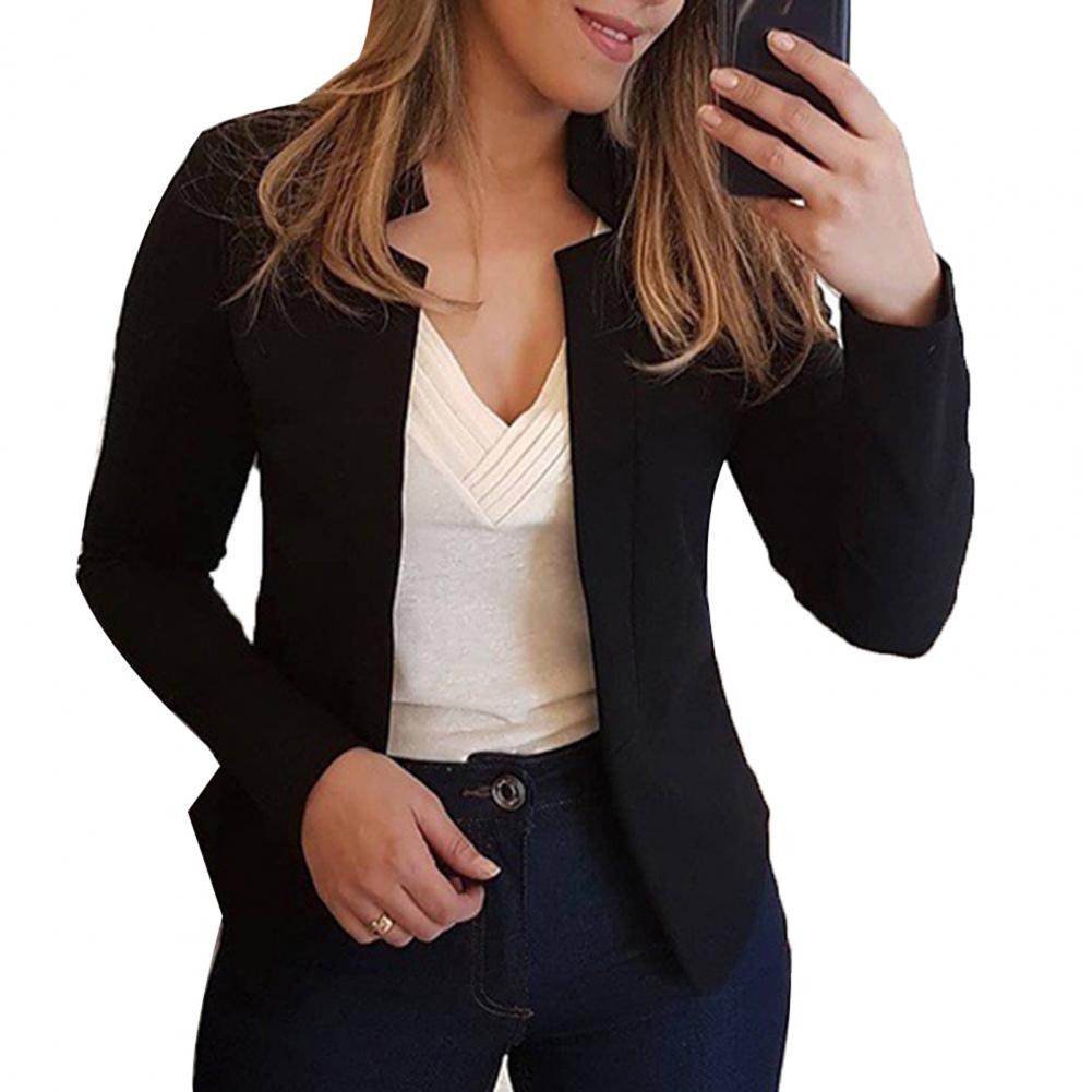 Office Lady Jacket Blazer All-match Polyester Business Women Jacket Suit