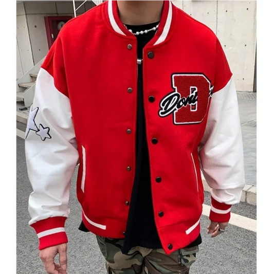 Embroidered jacket for men's Y2K street hip-hop retro baseball uniform