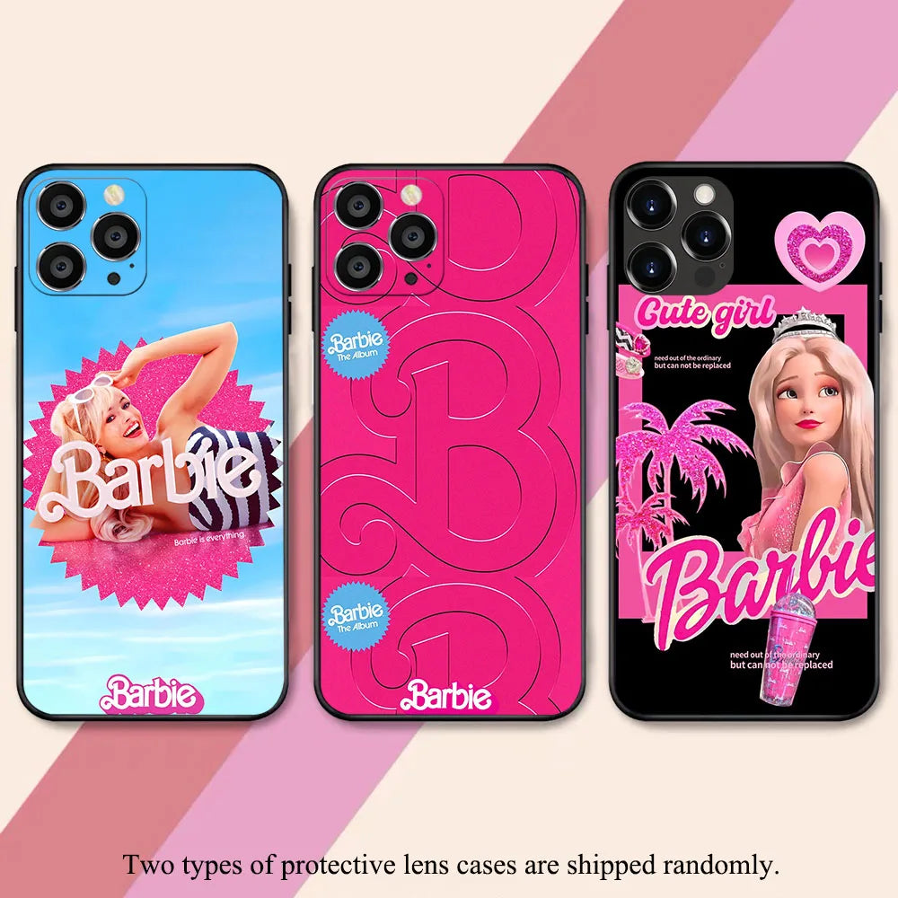 iPhone soft case Barbie Soft Case For iPhone 11 12 13 14 15 Pro Max Plus Mini