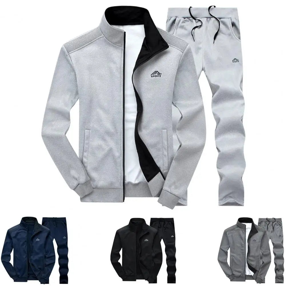 Men Tracksuit Casual Sets Men's Sportswear Running Sports Suit Jacket Pant Two Piece Jogger Outfit Set Clothing