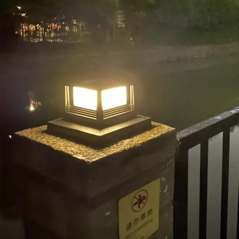 Solar Gate Lamp Outdoor Waterproof Post Villa Column Lamp Fence Gate Pillar Head LED