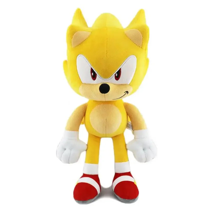 30CM Super Sonic Plush Toy  The Hedgehog Amy Rose Knuckles Tails Cute Cartoon Soft Stuffed Doll Birthday Gift For Children