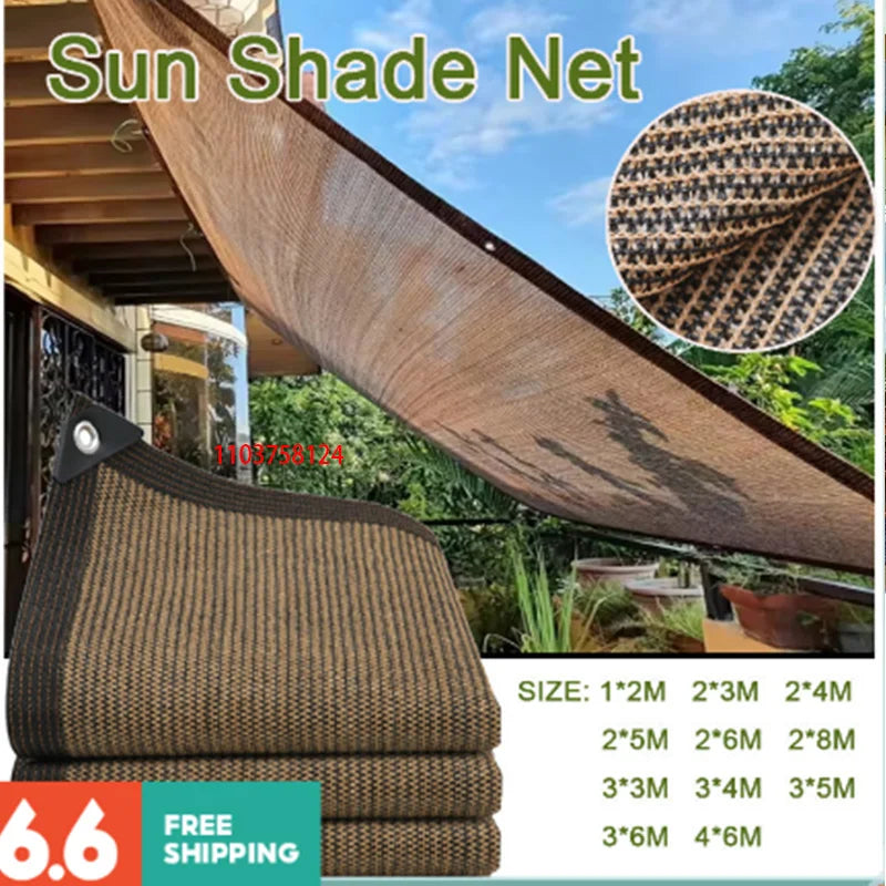 Shade Cloth for Outdoor 12-pin Sunshade Net Anti-ultraviolet Awning Plant Cover Net for Outdoor Garden Courtyard Swimming Pool Balcony