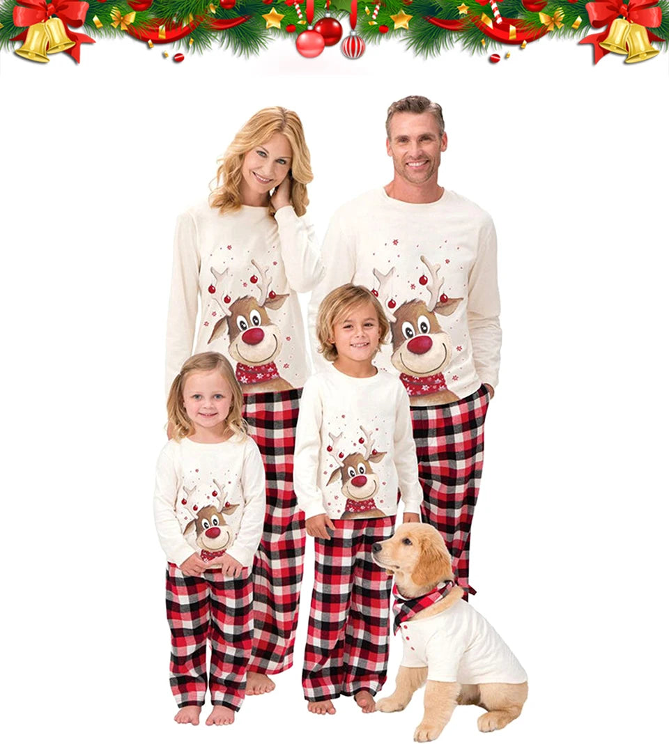 Family Matching Clothes Christmas Pajamas Mother Kids Baby Pyjamas Set Look Sleepwear Mother And Daughter Father Son Outfit