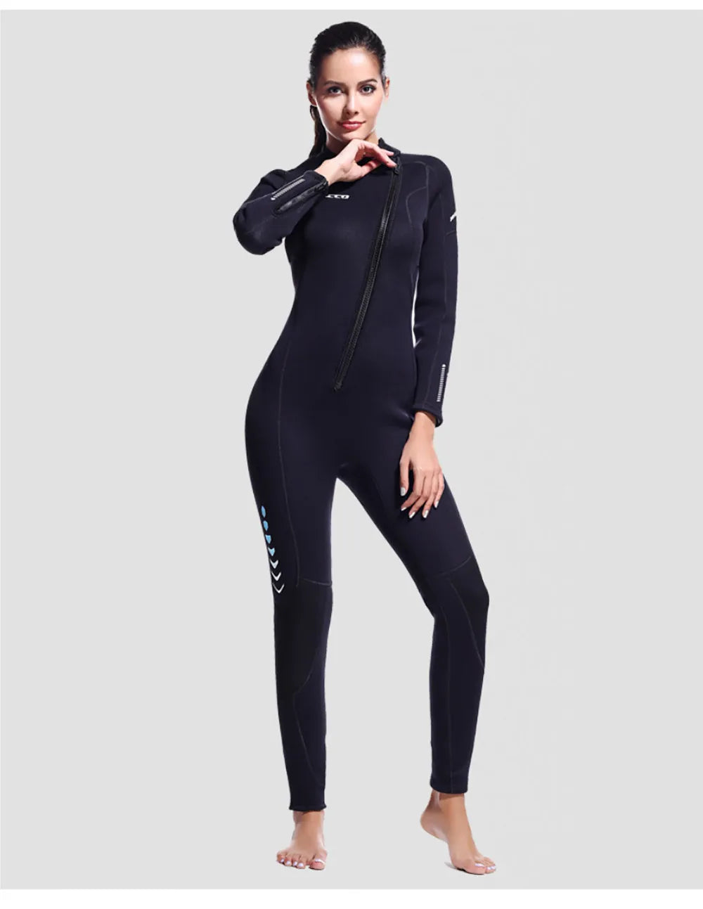 3MM Neoprene Wetsuit Men Surf Scuba Diving Suit Men Women Front Zipper Diving Suit Snorkeling Scuba Diving Full Wetsuit