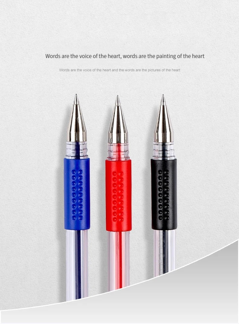 Gel Pen Set School Supplies Black Blue Red Ink Color 0.5mm Ballpoint Pen Kawaii Pen Writing Tool School Office Stationery