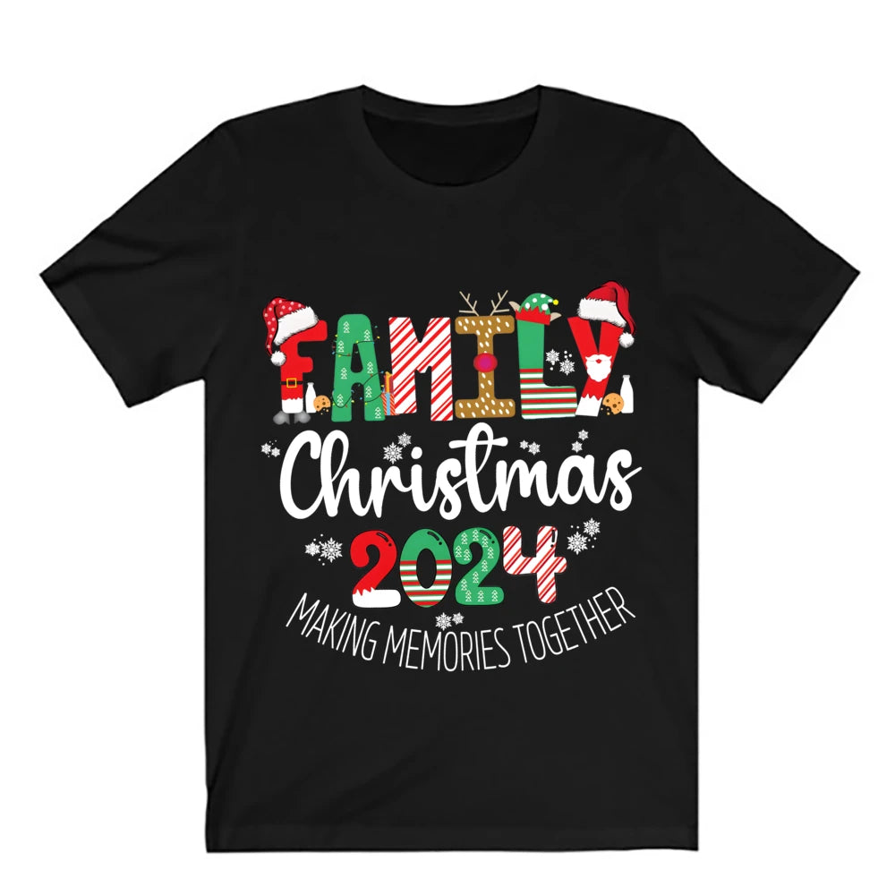 Family Christmas T-shirt Making Memories Together Shirts Family All Together T-shirt Family Christmas Party T-shirt Tops Xmas Gifts