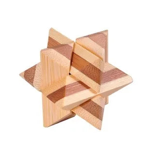 Brain Teaser Kong Ming Lock 3D Wooden Interlocking Burr Puzzles Game Toy For Adults Kids IQ Brain Teaser Kong