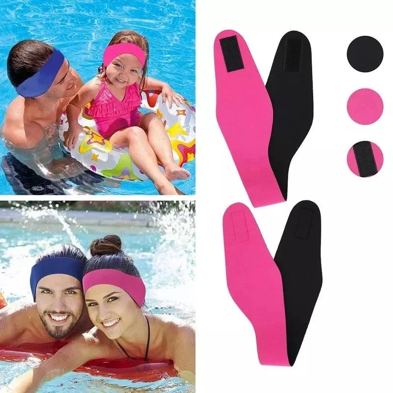 51/59cm Swimming Ear Hair Band For Women Men Adult Children Neoprene Ear Band Swimming Headband Water Protector Gear Head Band