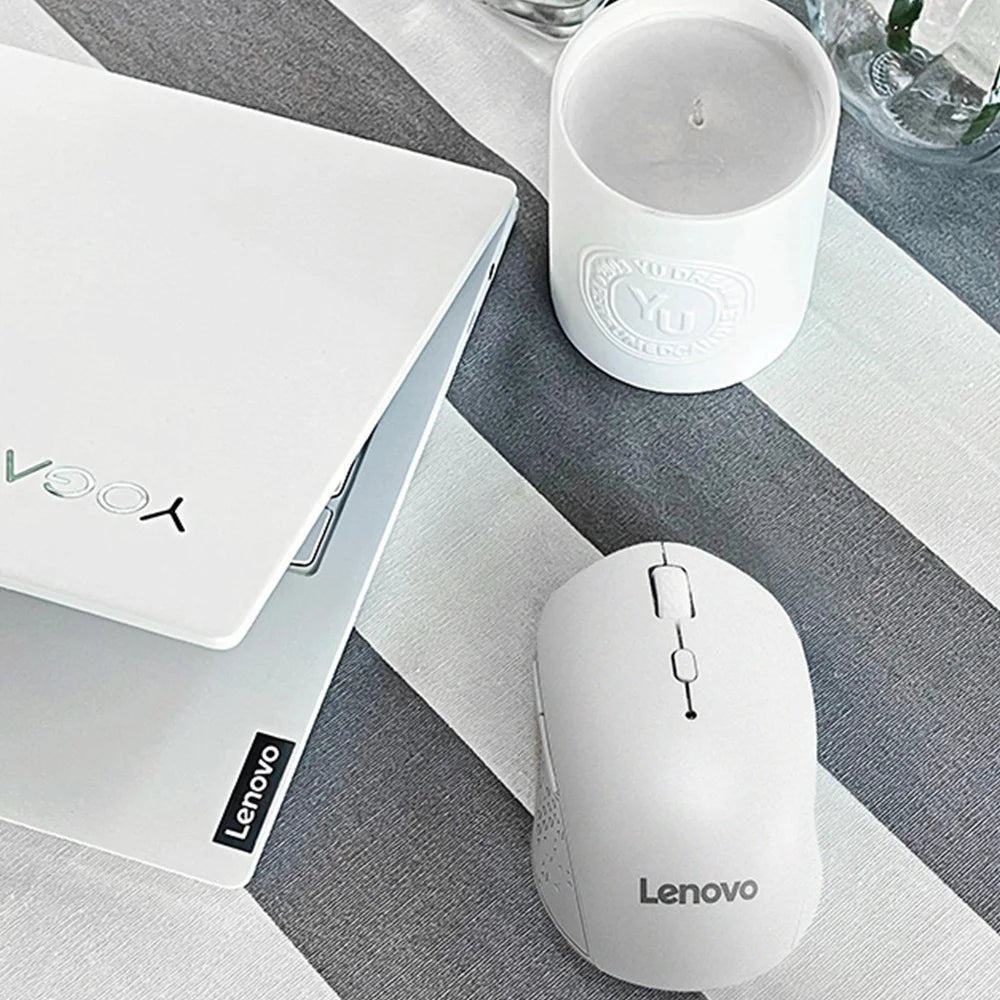 Lenovo Bluetooth Mouse Wireless Dual Mode Mouse Portable Home Business Office Gaming Mouse Laptop Accessories 1000DPI Recommend