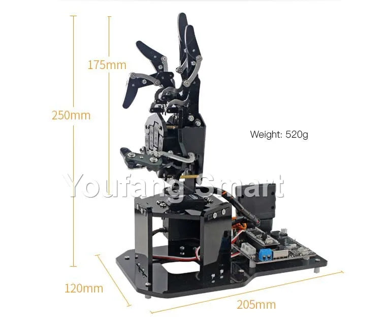 Robot Palm Hand Manipulator Open Source Code 5 Hands Educational Kit with Ps2/Somatosensory Gloves STEM For Arduino STM32 Bionic