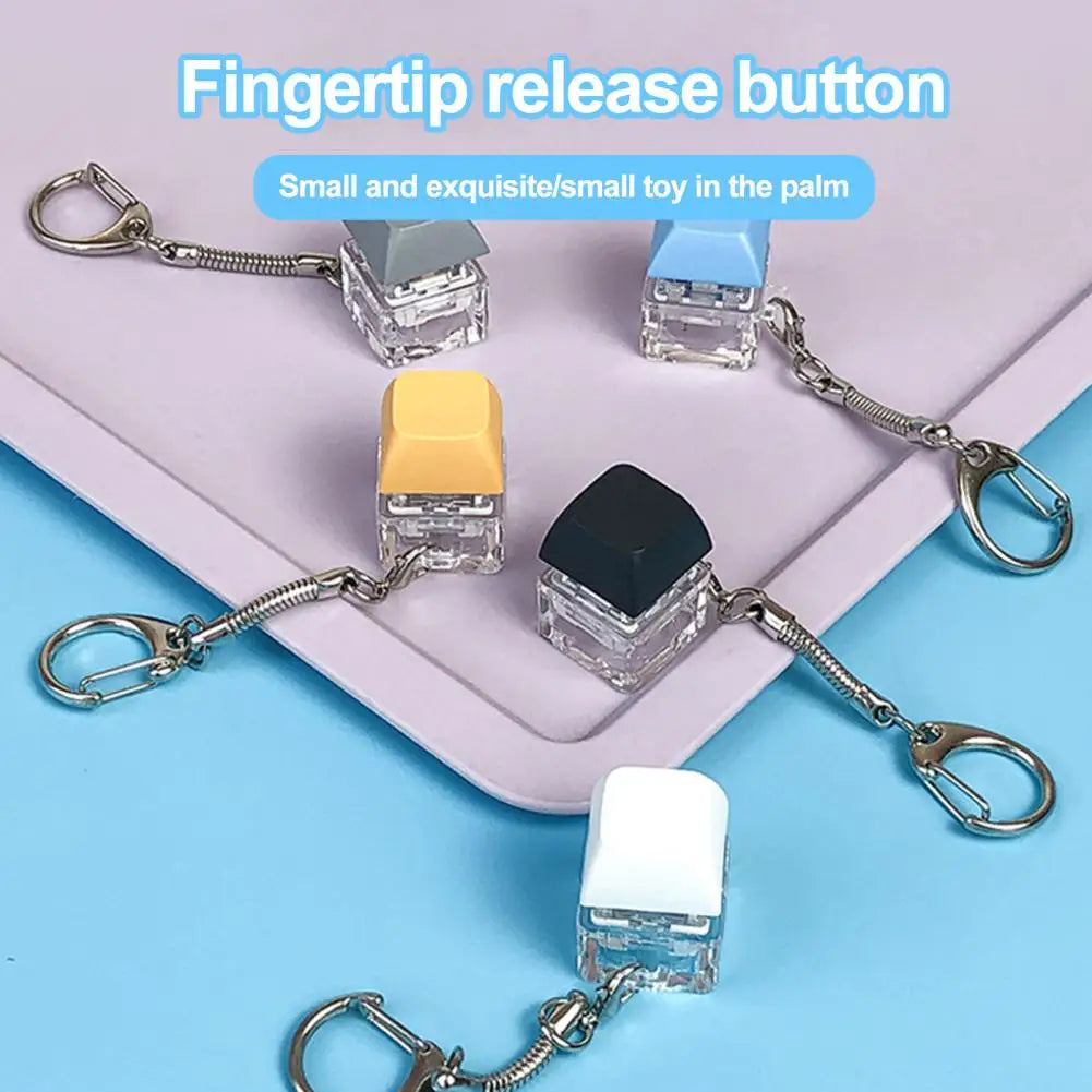 Finger Keyboard Keys Fidget Toys Exercise Wrist Stress Relief Fidget Toy Keychain Stress Relief