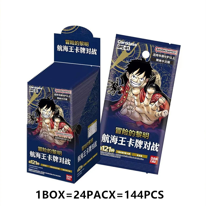 One Piece Collection Cards Rare Booster Box Pack Anime Luffy Zoro Nami Chopper TCG Child Birthday Gift Toy