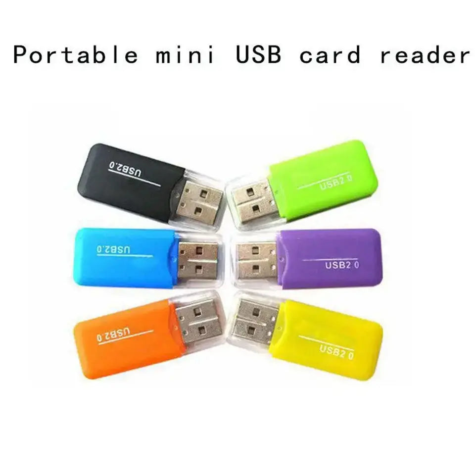 Portable Mini USB 2.0 TF Memory SIM Card Reader High Speed T-Flash Adapter