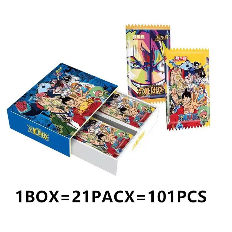 One Piece Collection Cards Rare Booster Box Pack Anime Luffy Zoro Nami Chopper TCG Child Birthday Gift Toy