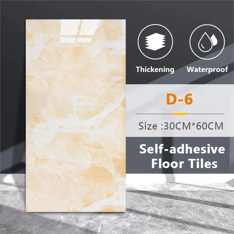 30cmx60cm Wall Stickers Thick Self Adhesive Tiles Floor Stickers Marble Bathroom Ground Waterproof Wall Sticker  PVC