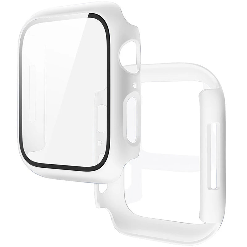 Tempered Glass + Cover For Apple Watch 9 8 7 45mm 41mm