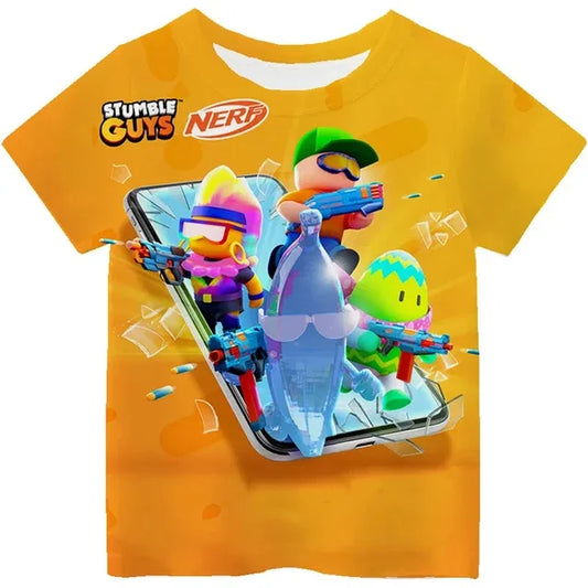 Stumble Guys Game 3D Printed Kids T Shirt Children Clothing Harajuku