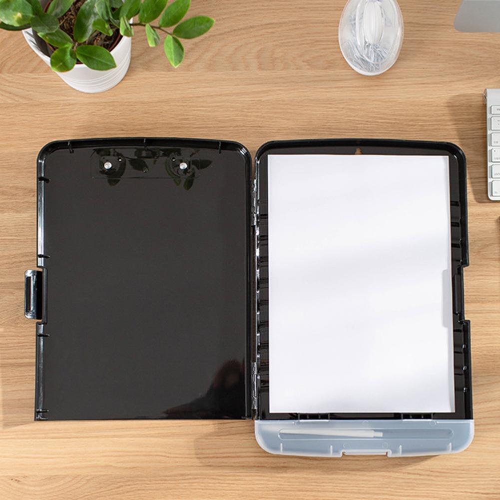 Heavy Duty Clipboard With Storage And Pen Holder Black Enclosed Clipboard Box Case For Nurses Drivers Contractors Teachers Home