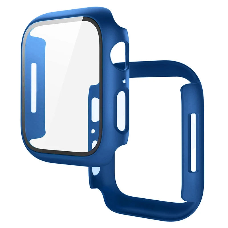 Tempered Glass + Cover For Apple Watch 9 8 7 45mm 41mm