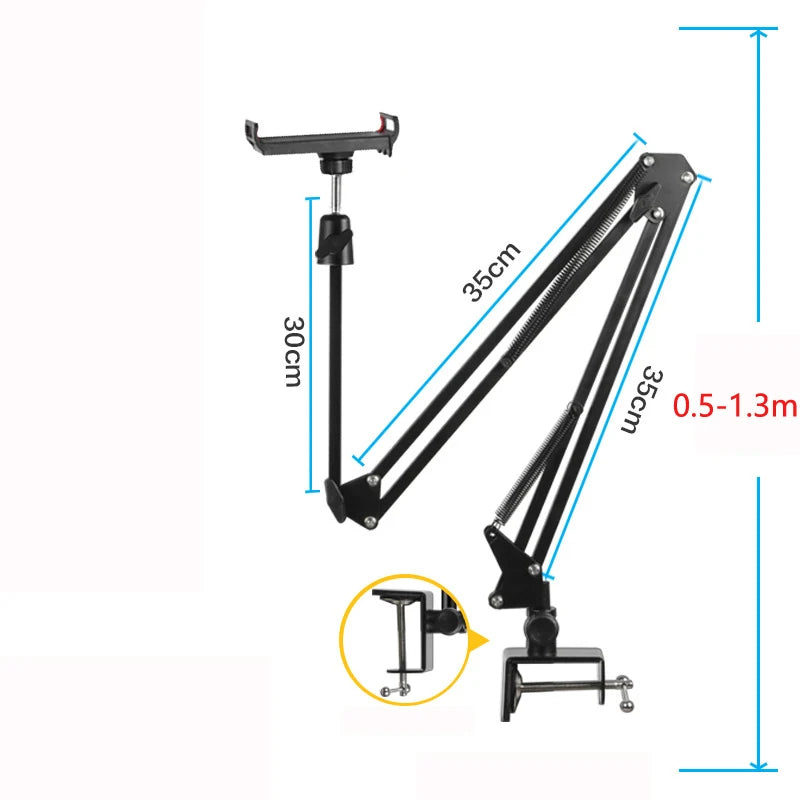 360Degree Long Arm Tablet Holder Stand for 4 to 11inch Tablet Smartphone Bed Desktop Lazy Holder Bracket Support for iPad