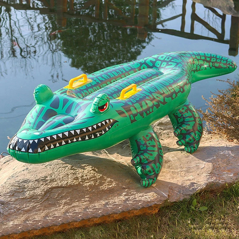 Z30 Simulation Crocodile Surfing Board Swimming Pool Animal Floating Summer Party Inflatable Water Toys Kids Water Playing Float